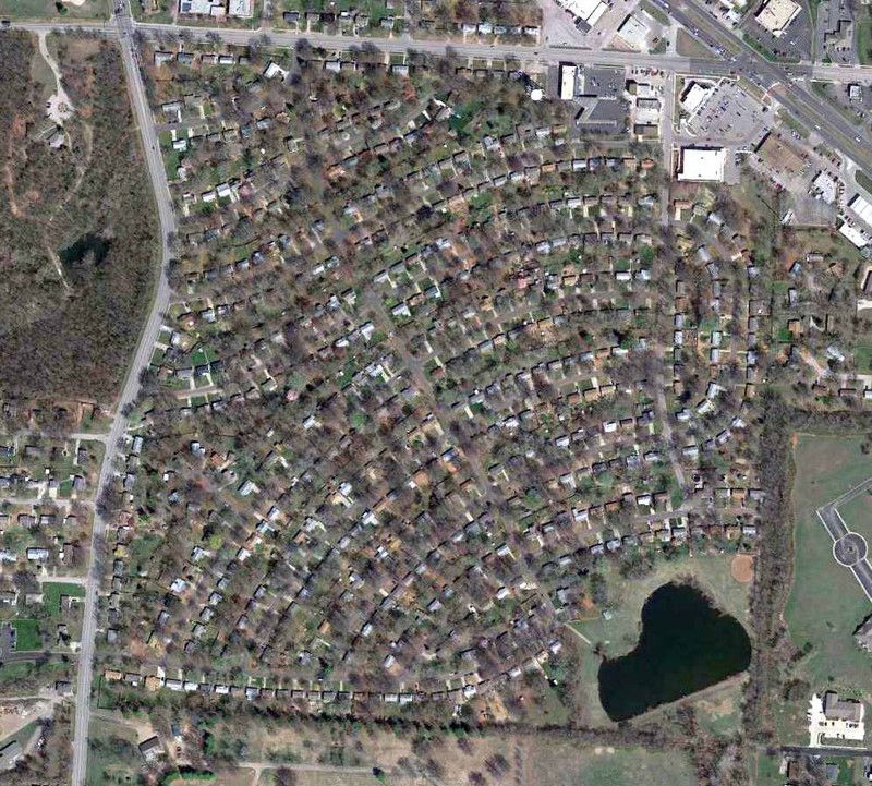 Gregory Hines subdivision, which was built on the land that once hosted Richard's Flying Field 