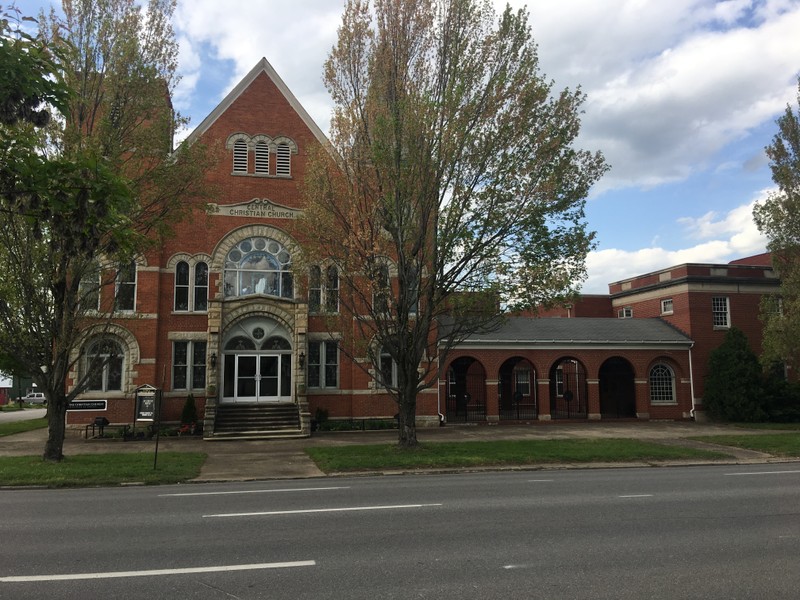 Central Christ Church in Huntington, WV where Lucian and Eloise were married in 1912 (April 2017) 