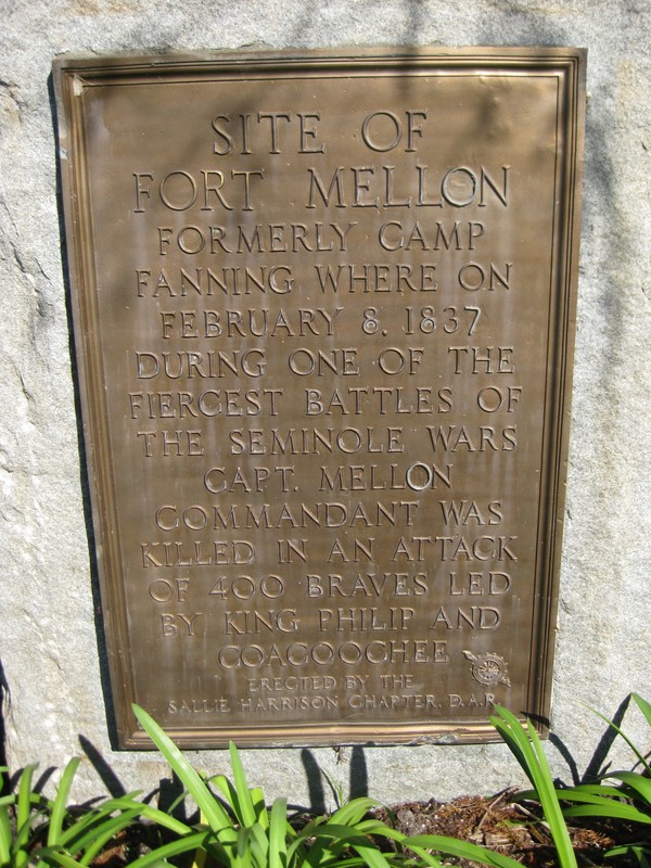 Plaque in remembrance of the battle at Camp Monroe