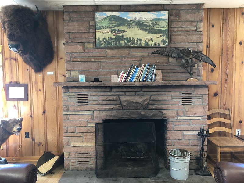 Fireplace inside Sweet Memorial