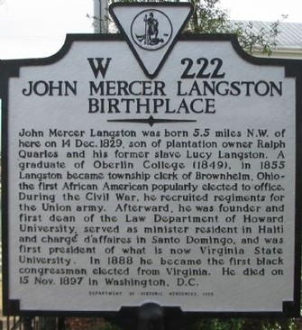 Historical Marker Noting Langston's birthplace.