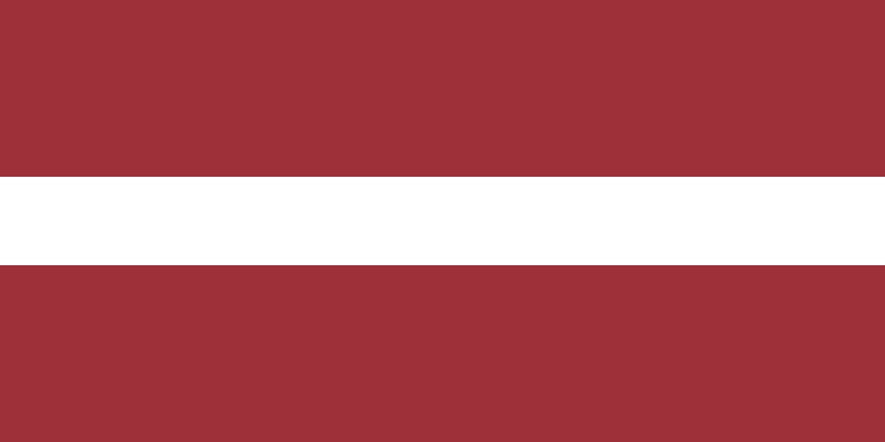 This flag was adopted after Latvia declared independence from Russia. Under Soviet rule between 1940-1990, Latvia flew a Soviet flag. Its historic design flew once again after independence in 1990.