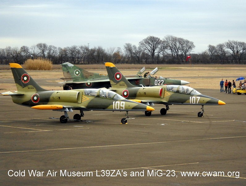 L39ZA's and MiG-23 at Cold War Air Museum Lancaster, TX