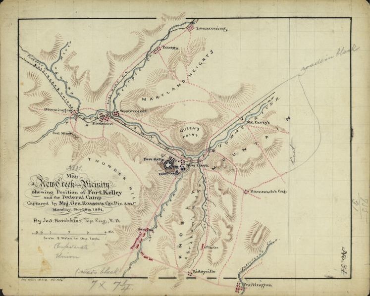 1864 Map of New Creek and vicinity