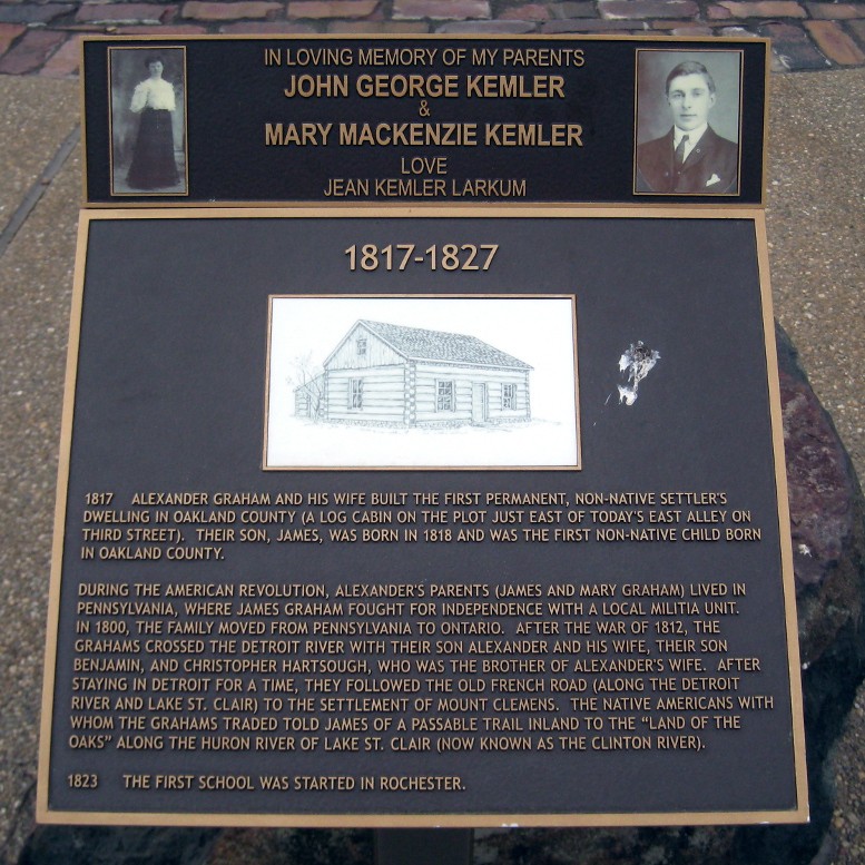 Rochester Bicentennial Sundial marker, decade 1817-1827