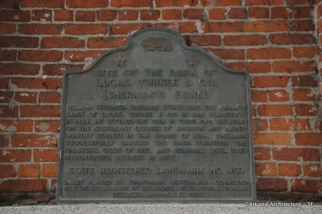 This plaque is on the Jackson Street corner of the building.