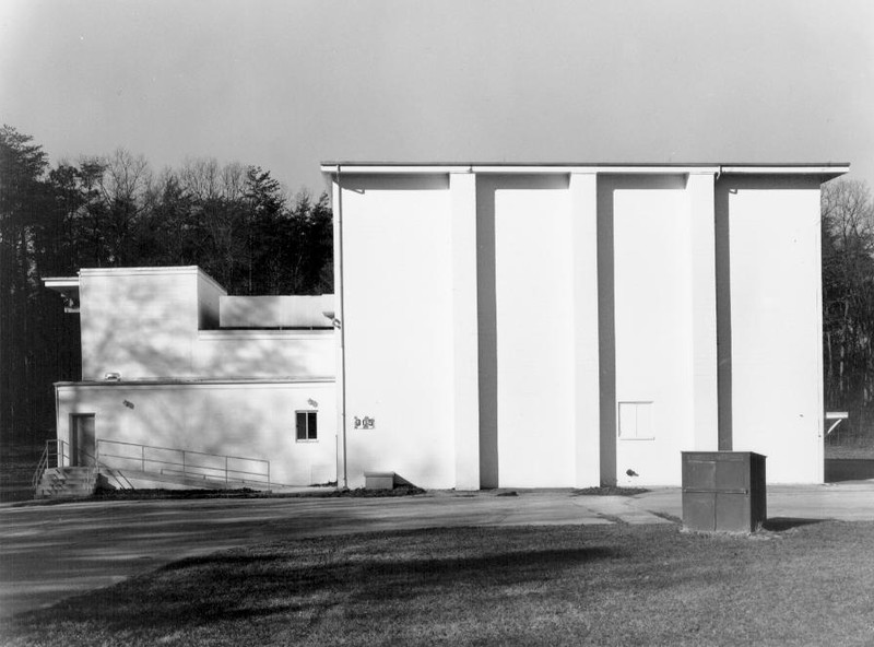 The nondescript exterior of the Spacecraft Magnetic Test Facility.