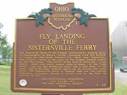 Historical marker in Fly, Ohio.