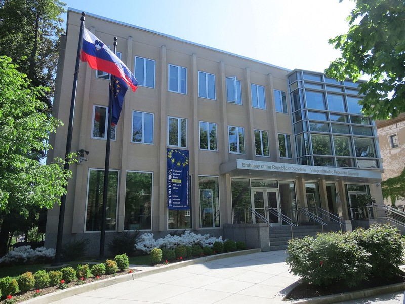 The Slovenian Embassy is located on Embassy Row.