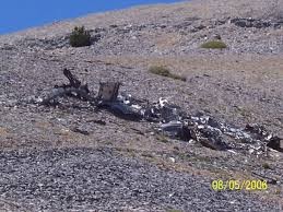 Remnants of the crash.