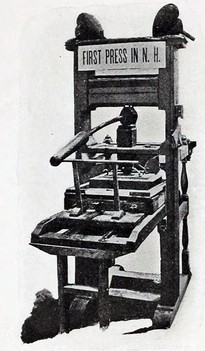 Picture of the first press in NH