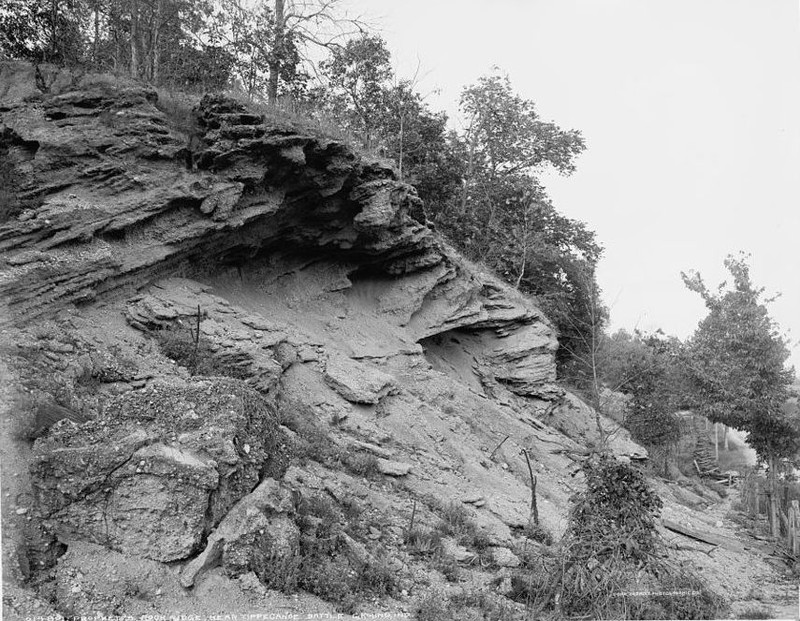 Prophet's Rock, Tippecanoe Battlefield Museum and Park Where the Shawnee Prophet observed and sang to bring strength to warriors fighting during Battle of Tippecanoe.