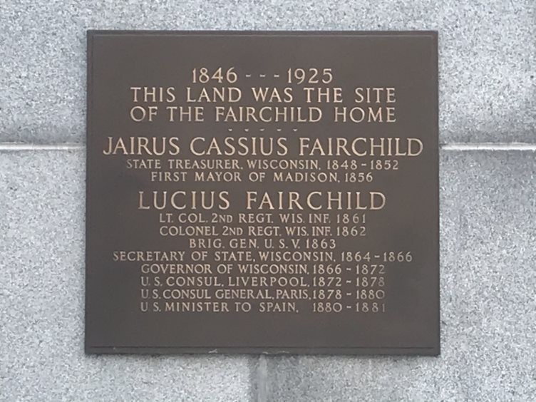 Fairchild Home Historic site marker.