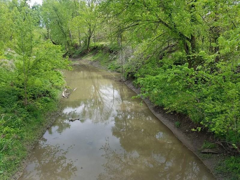 Creek running on South Side of Brigde