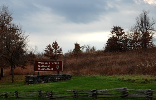 Wilson's Creek National Battlefield Sign at entrance