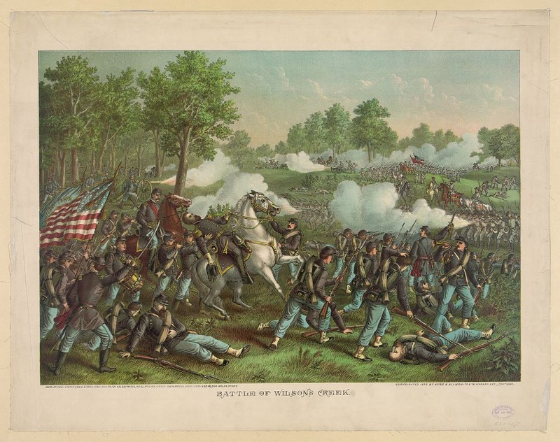 Painting of Gen. Lyon's death.