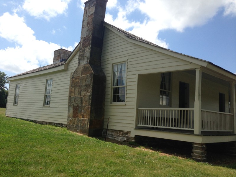 Ray House, farm site of Ray family next to Telegraph road, and where Gen. Lyon's body was taken after battle, and where hospital for wounded was established