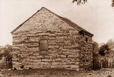 A photo of the historic Liberty Jail