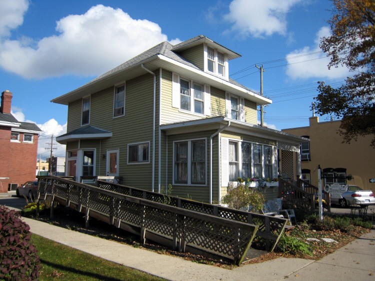 Dr. Lewis Ward Curtis House, west and south elevations, 2013