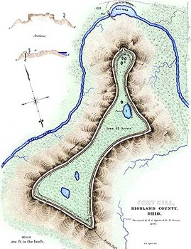 Original survey map of Fort Hill