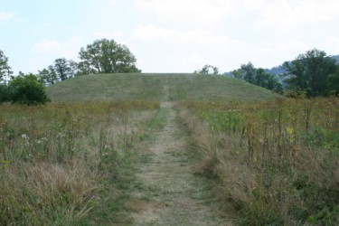 Walking towards Seip- Pricer Mound.