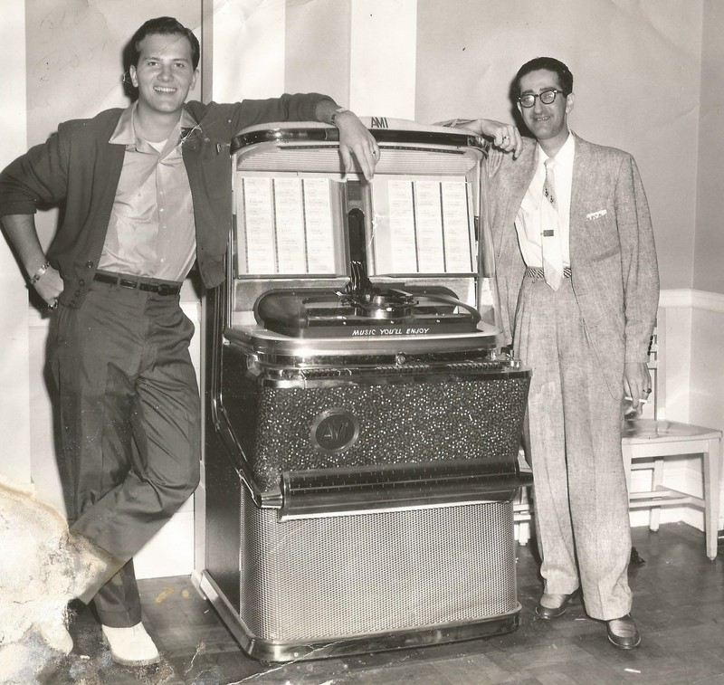 Owner Ruben Cherry (right) with Pat Boone (left)