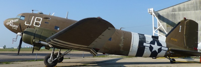 One of the airplanes on the display at the Combat Air Museum, which opened in 1979.