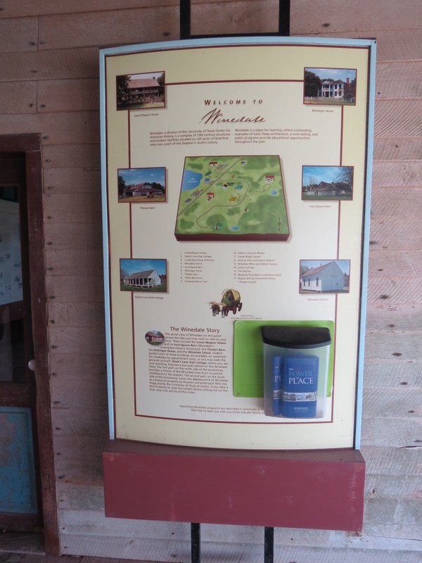 The "Winedale Story" exhibit in Hazel's Lone Oak Cottage