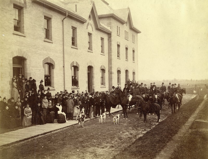 Fox Hunt at The Infantry School Building c. 1890