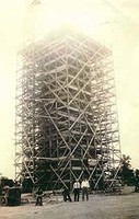 Picture of the William Penn Memorial Fire Tower while being built