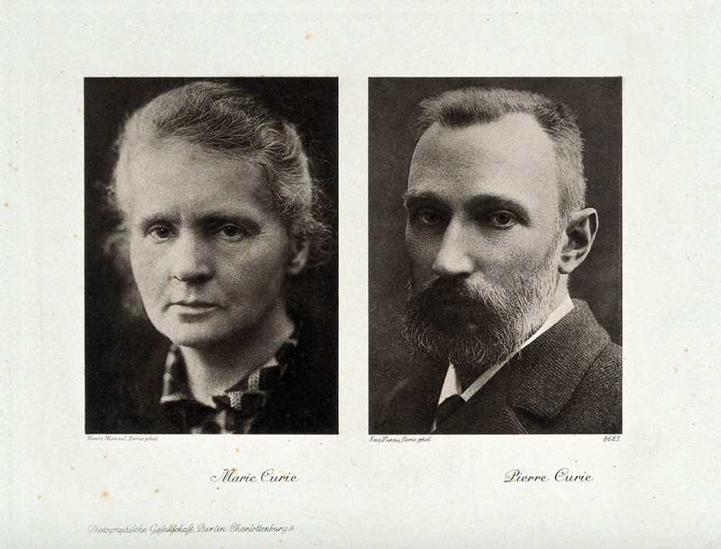 Portraits of Marie and Pierre Curie, Photogravure after Henri Manuel and Eugene Pirou, Wellcome Collection  CC BY