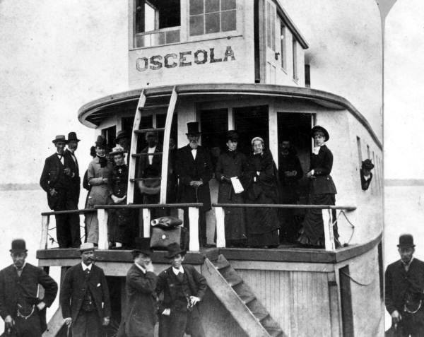 The "Osceola" was the first built and launched steamboat from Buffalo in 1838.