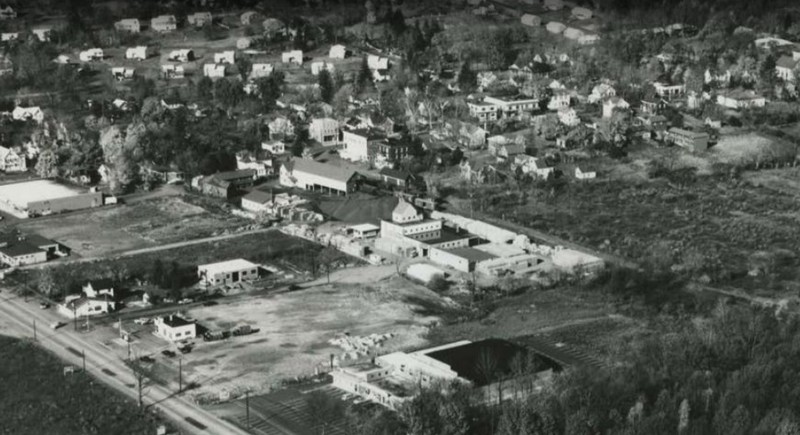 Aerial View of  Monsey, 1961 - Train Depot is in Center