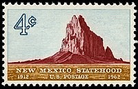 Stamped: Shiprock on a 1962 Postage Stamp