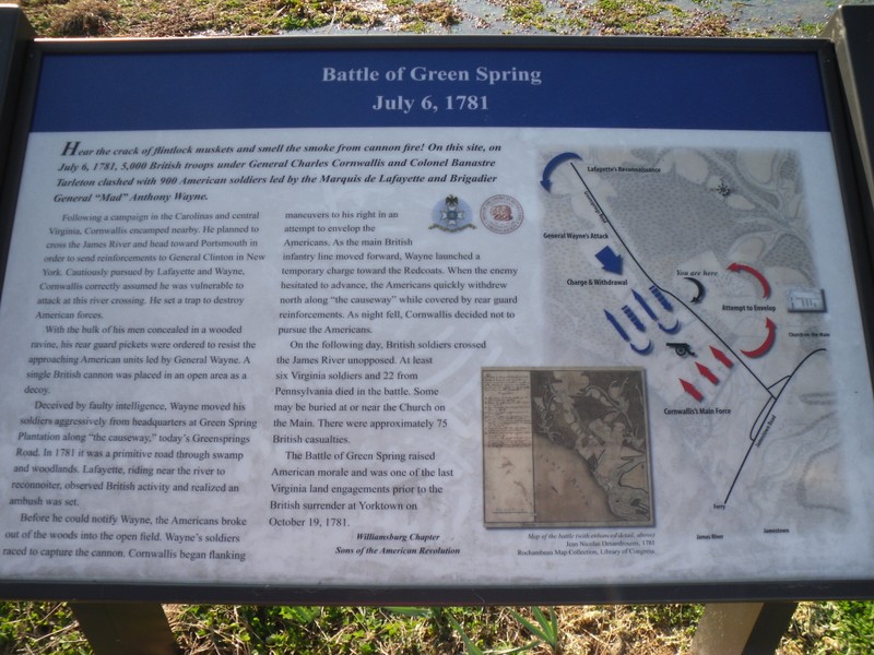 Informational placard at the site, courtesy of RevolutionaryWar.us (reproduced under Fair Use)