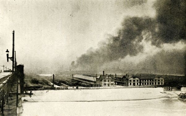 During the fires, a Black man trapped in a burning building at 6th & Walnut and called his employer. His final words: "The whole place is on fire, and if I stay it is death and if I leave it is death. I am going to stay. Good-bye"