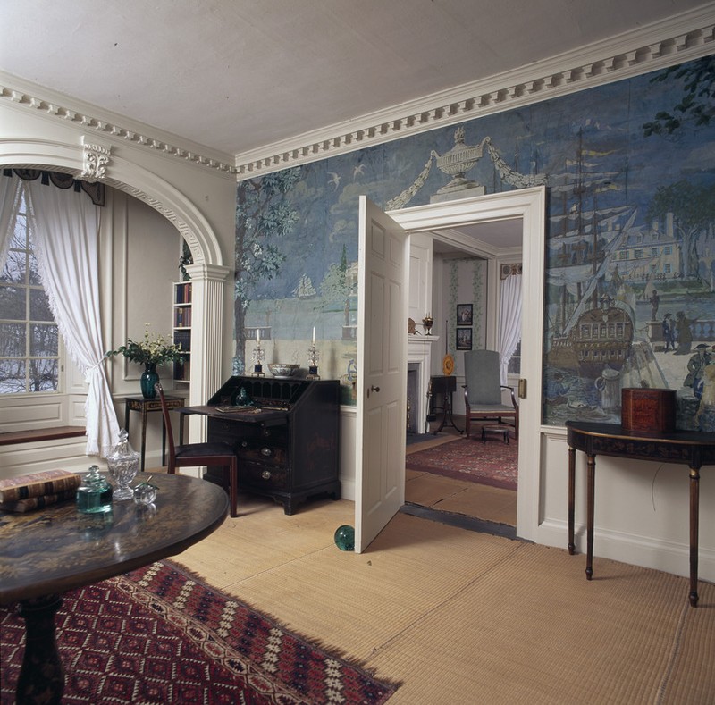 One of the murals within the house originally painted by George Parker Fernald.