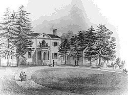 Sketch of the original home in 1850