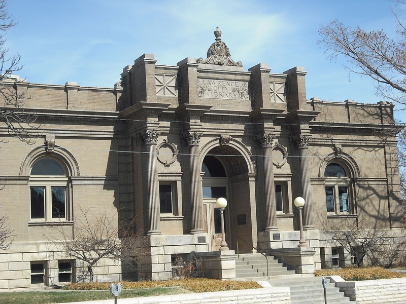 The Old Lawrence City Library was built in 1904 and operated as a library until 1972.