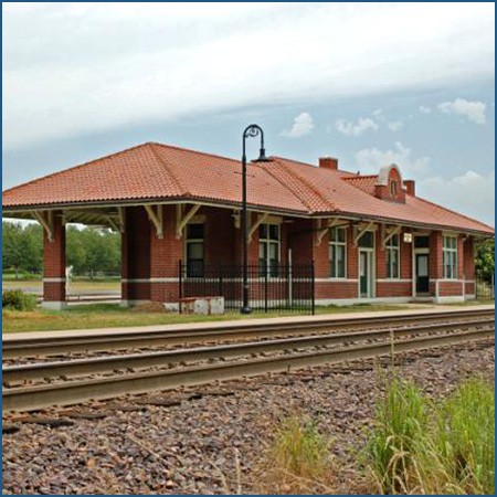 Picture of the Truman Station, also known as the Missouri Pacific Railroad Station in Independence. 