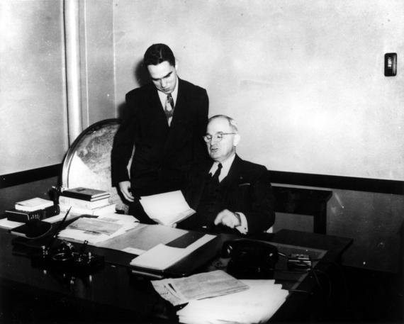 From 1953 to 1957 former President Harry Truman had an office in Room 1107 while his presidential library was under construction. Image obtained from the Harry S. Truman Presidential Library & Museum.