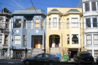 The cream-colored house is the former residence of Charles Manson