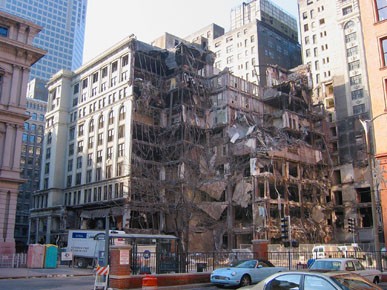 Despite strong efforts to save it, the Century Building was controversially demolished in October 2004. Image obtained from the Landmarks Association of St. Louis. 