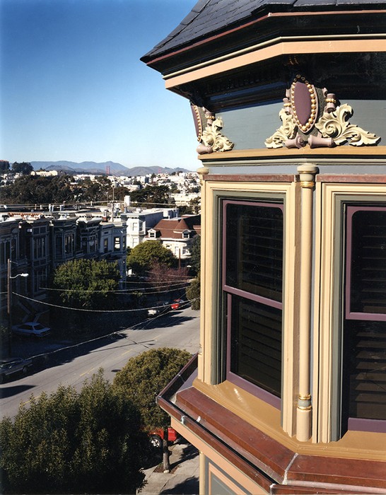 Detail of one of the mansion's windows