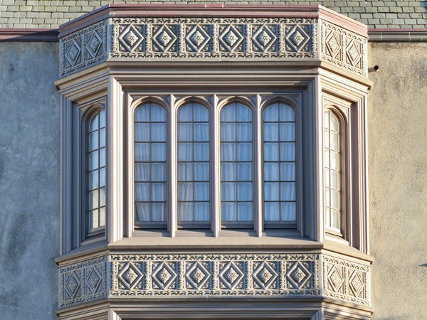 Detail of one of the Tobin House's windows