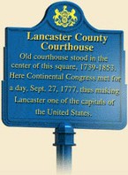 The courthouse historical marker, erected 1951.