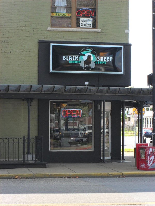 The building also housed Black Sheep Burrito & Brews