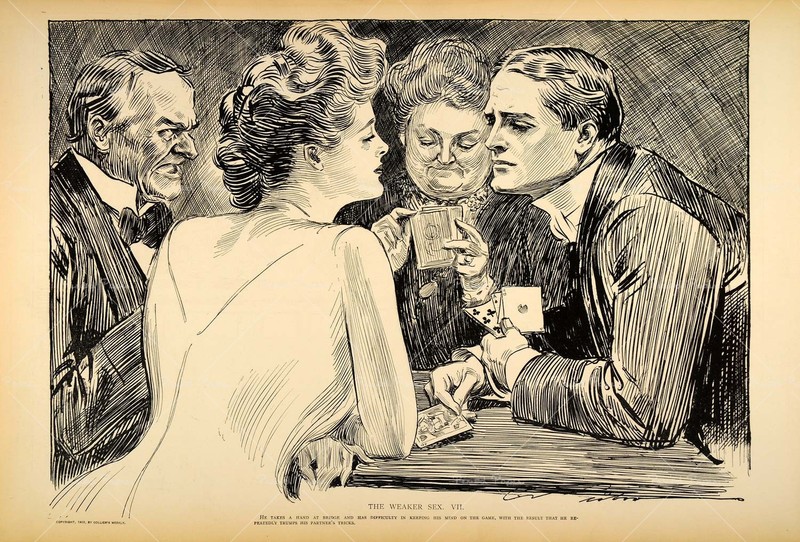 Charles Dana Gibson depicted the "Gibson Girl" as an equal to men in ways that were new for the era. 