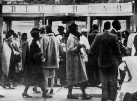 Louisville Courier-Journal photograph of protest on February 23, 1961.