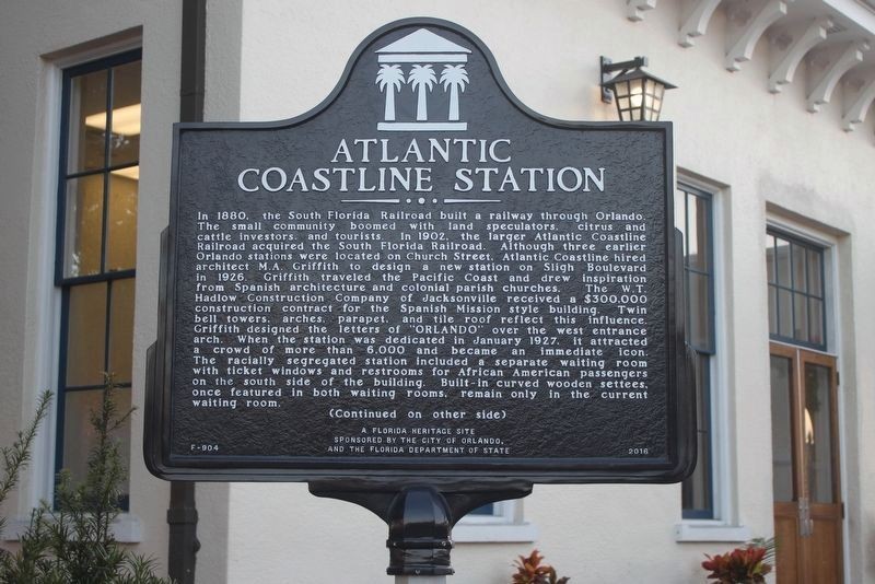 A historic marker was added to the station in 2016. Image obtained from The Historical Marker Database.
